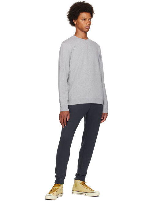 Sunspel Grey V-Stitch Sweatshirt