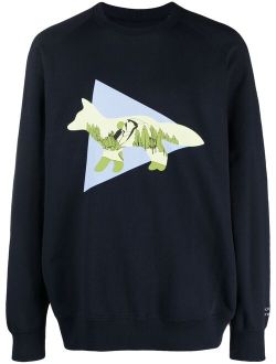 and Wander x Maison Kitsune crew neck sweatshirt