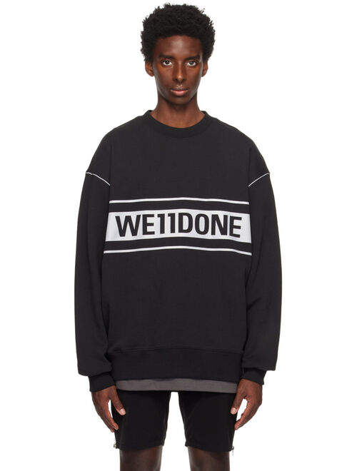 We11done Black Reflective Sweatshirt