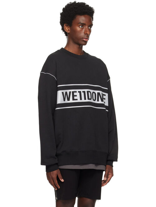 We11done Black Reflective Sweatshirt