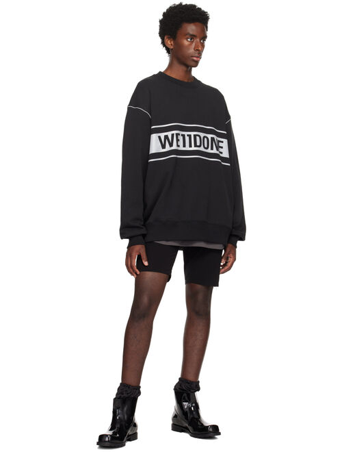 We11done Black Reflective Sweatshirt