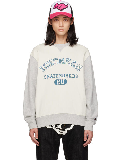 ICECREAM Off-White & Gray Collegiate Sweatshirt