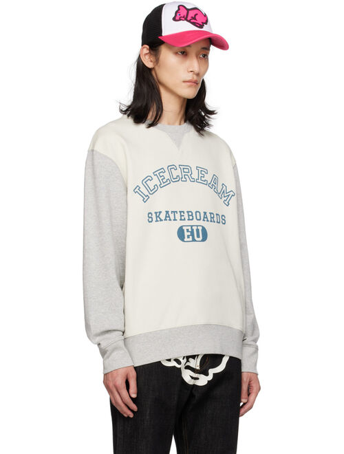 ICECREAM Off-White & Gray Collegiate Sweatshirt