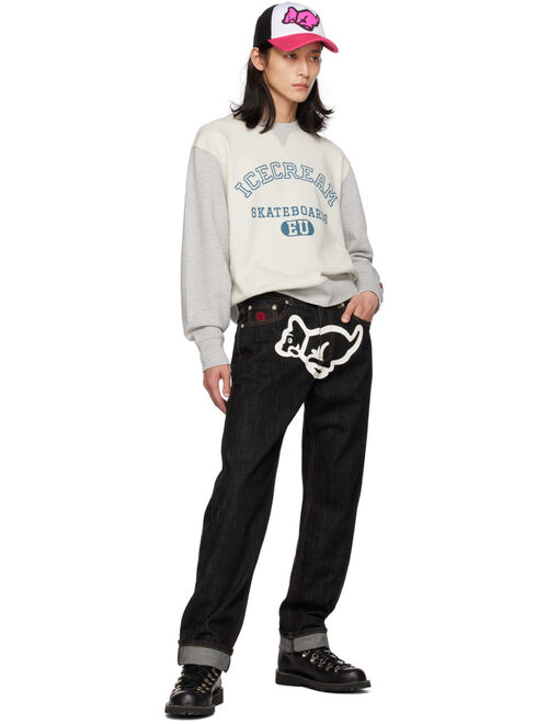 ICECREAM Off-White & Gray Collegiate Sweatshirt