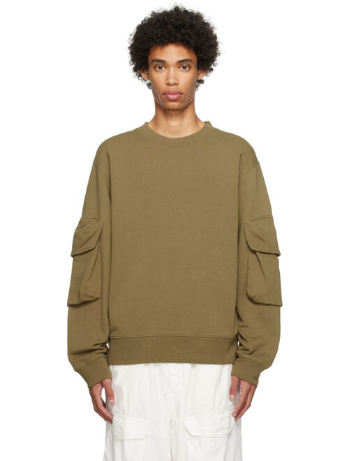 Dries Van Noten Khaki Cargo Sweatshirt