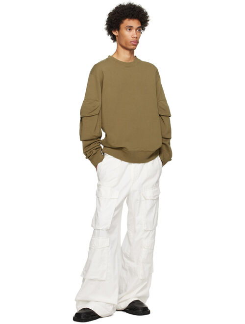 Dries Van Noten Khaki Cargo Sweatshirt