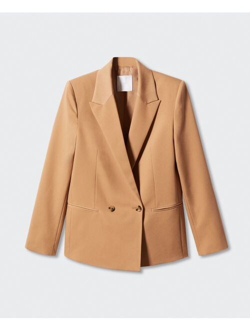 MANGO Women's Double-Breasted Blazer