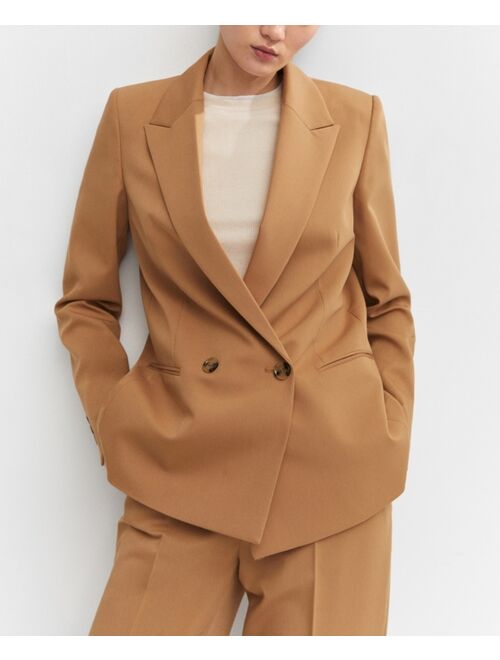 MANGO Women's Double-Breasted Blazer