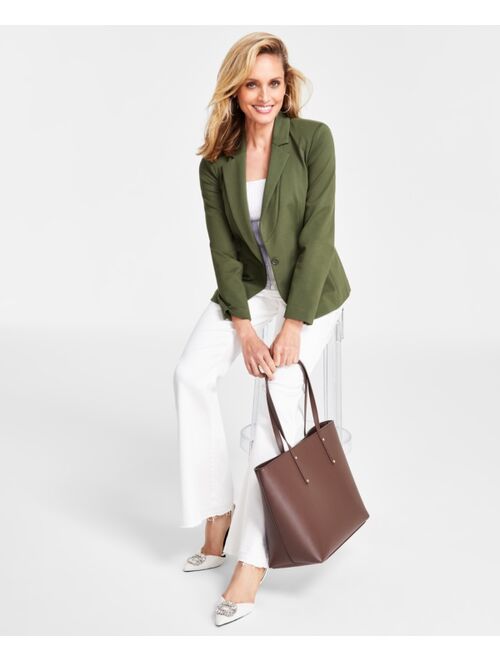 I.N.C. INTERNATIONAL CONCEPTS Women's Ponte Blazer, Created for Macy's