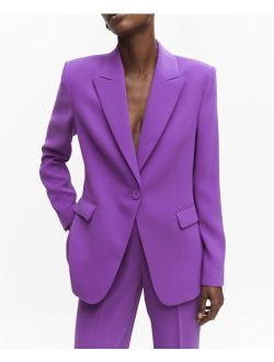 Women's Buttons Detail Suit Blazer