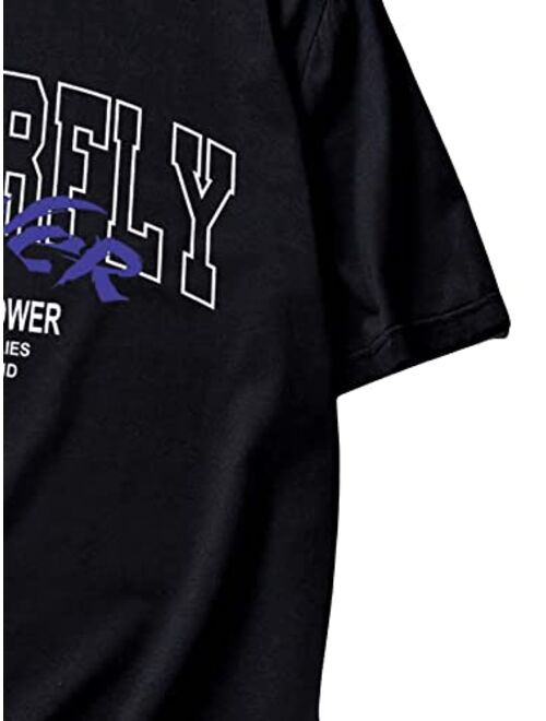 SOLY HUX Men's Casual Letter Print Short Sleeve T Shirt Tee Tops