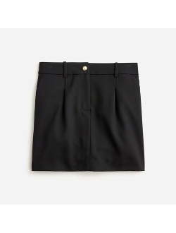 Trouser mini skirt in Italian city wool blend