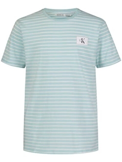 Boys' Short Sleeve Striped Crew Neck T-Shirt