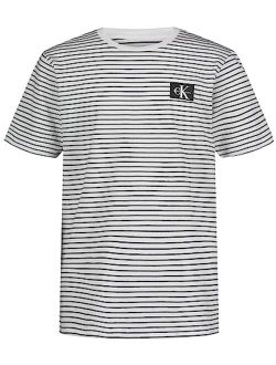 Boys' Short Sleeve Striped Crew Neck T-Shirt