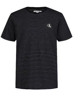 Boys' Short Sleeve Striped Crew Neck T-Shirt