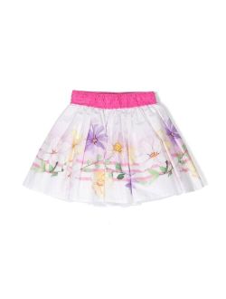 floral-print A-line mini skirt