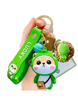 YOU WIZV Cute Keychain Kawaii Anime Keychains for Kids Backpack Charms Key Chain Accessory Friend Gift for Women Girl