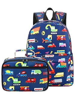 Bluboon Preschool Backpack Kids Kindergarten Backpack With Lunch Box School Book Bags for Elementary Primary Schooler