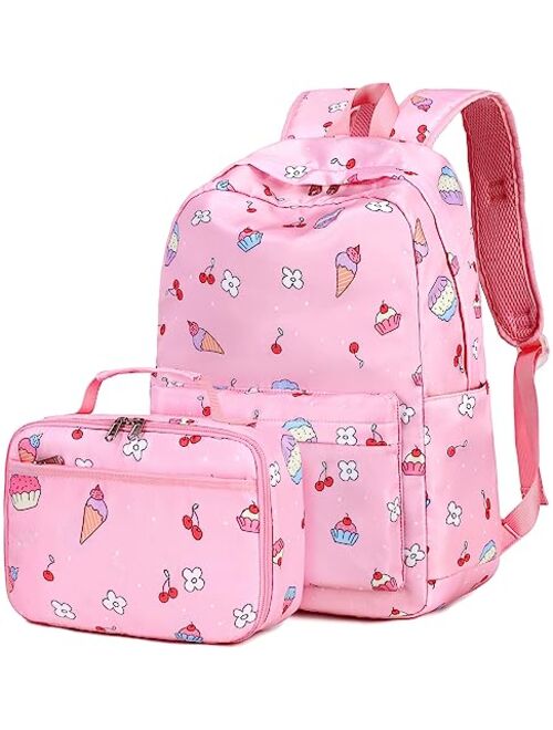 Bluboon Preschool Backpack Kids Kindergarten Backpack With Lunch Box School Book Bags for Elementary Primary Schooler