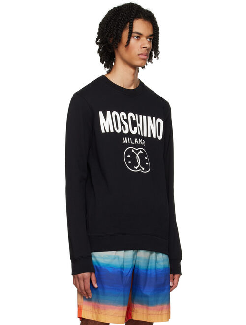 Moschino Black Double Smiley Sweatshirt