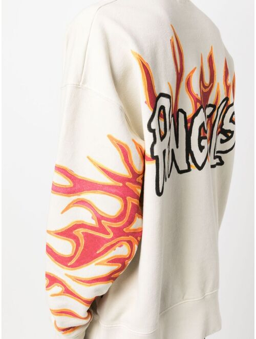 Palm Angels graffiti-print logo sweatshirt