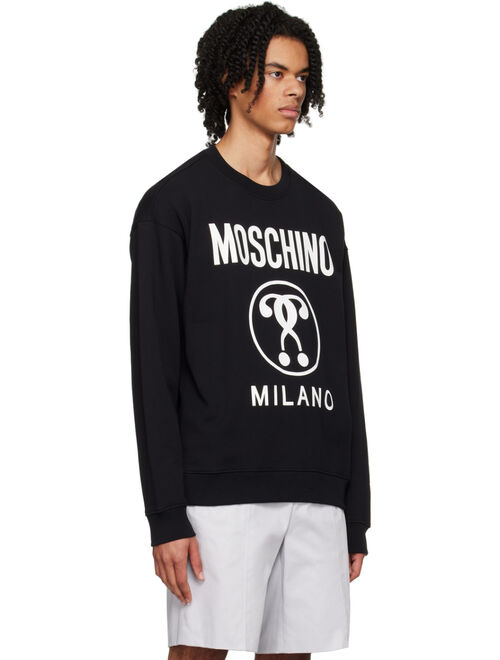 Moschino Black Double Question Mark Sweatshirt