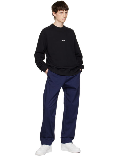 MSGM Black Raglan Sweatshirt