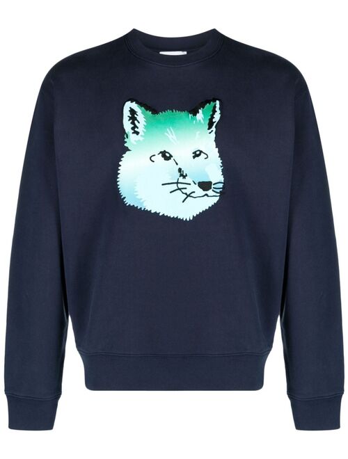 Maison Kitsune Vibrant Fox Head-print sweatshirt