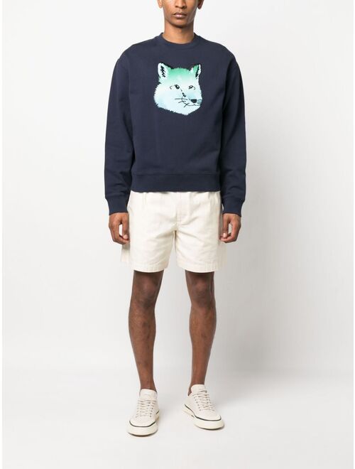 Maison Kitsune Vibrant Fox Head-print sweatshirt