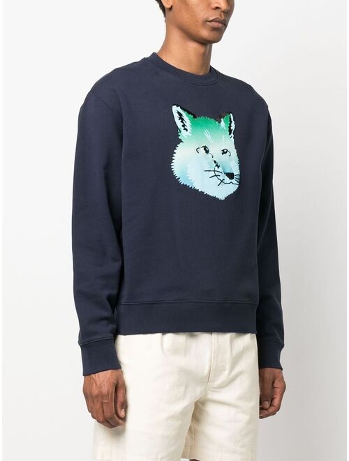 Maison Kitsune Vibrant Fox Head-print sweatshirt