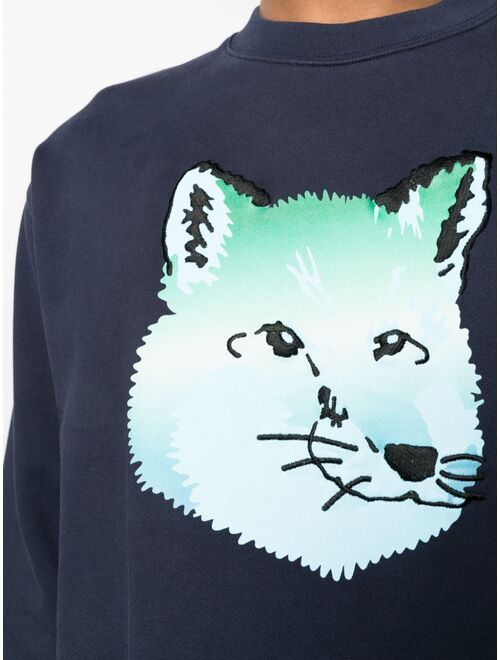 Maison Kitsune Vibrant Fox Head-print sweatshirt