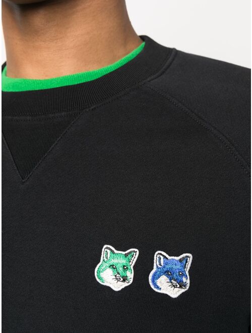 Maison Kitsune fox-patch cotton sweatshirt