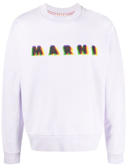 Marni logo-print cotton sweatshirt