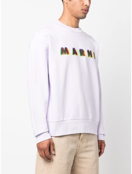 Marni logo-print cotton sweatshirt