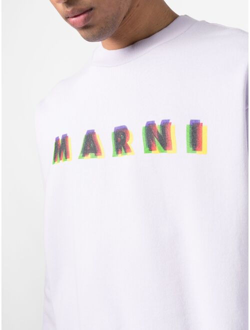 Marni logo-print cotton sweatshirt