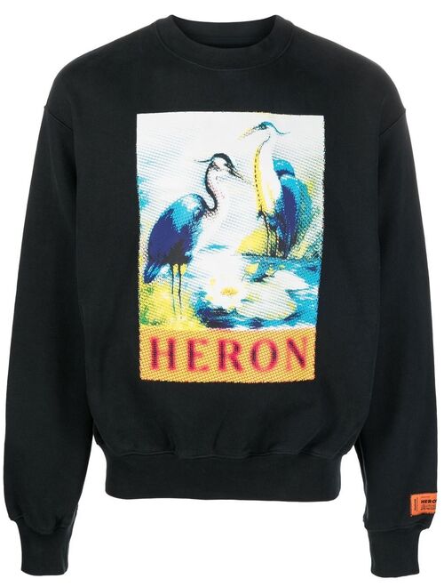 Heron Preston Heron halftone-print crewneck sweatshirt