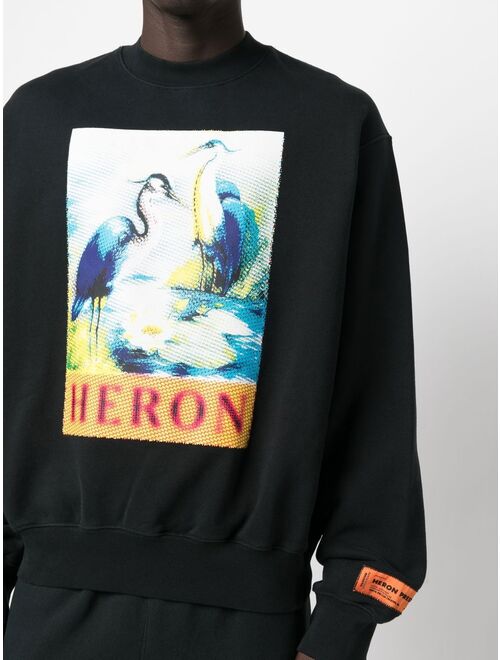 Heron Preston Heron halftone-print crewneck sweatshirt