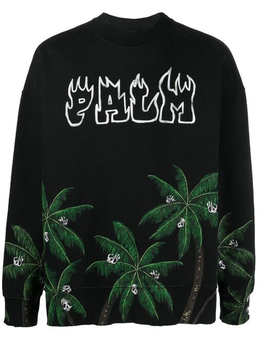 Palm Angels Palm & Skull logo-print sweatshirt