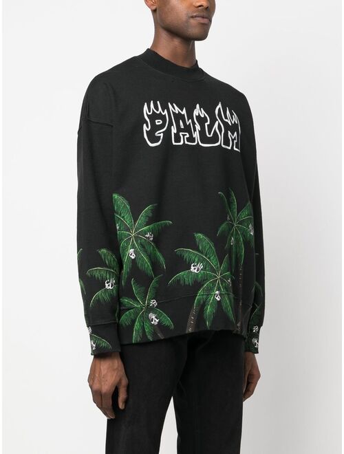 Palm Angels Palm & Skull logo-print sweatshirt