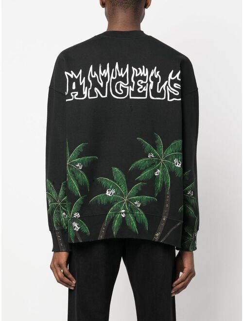 Palm Angels Palm & Skull logo-print sweatshirt