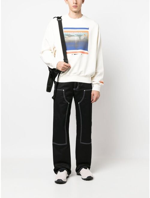 Heron Preston Misprinted graphic-print sweatshirt