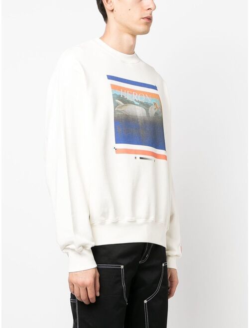 Heron Preston Misprinted graphic-print sweatshirt