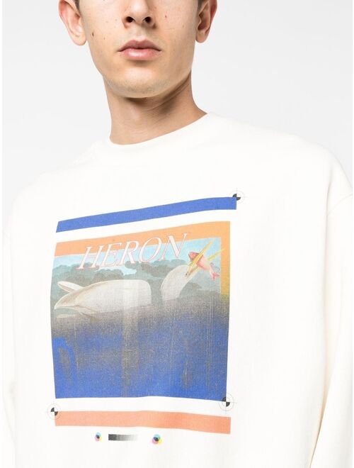 Heron Preston Misprinted graphic-print sweatshirt