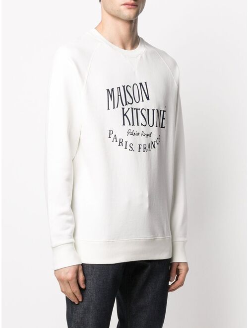 Maison Kitsune logo print cotton sweatshirt