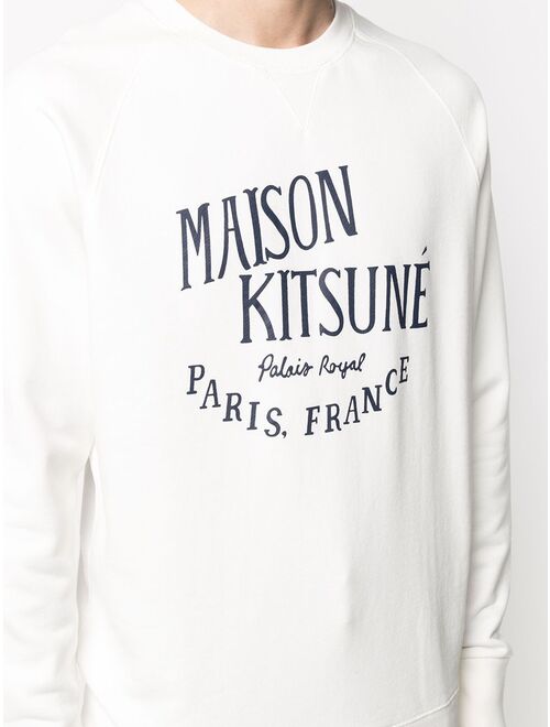 Maison Kitsune logo print cotton sweatshirt