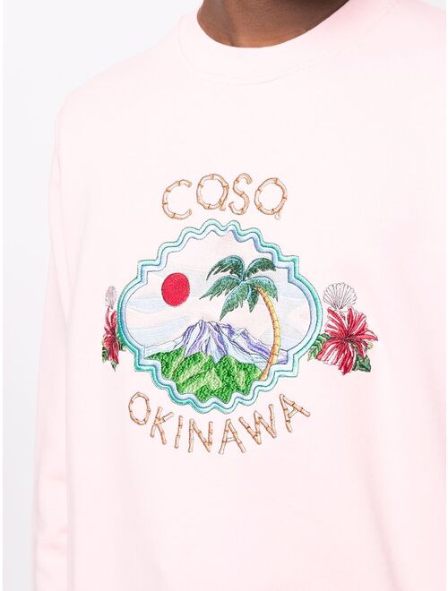 Casablanca Coso Okinawa embroidered sweatshirt