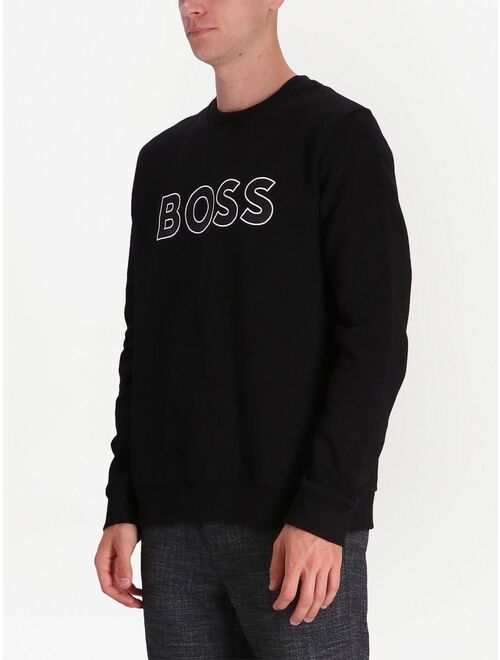 BOSS logo-print detail sweatshirt