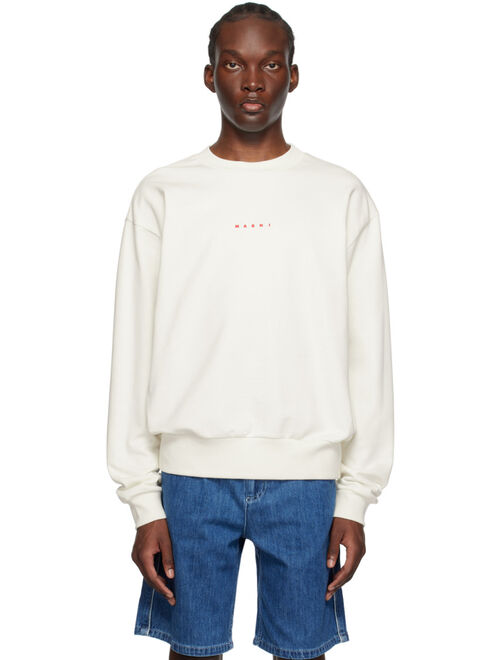 Marni Off-White Printed Sweatshirt