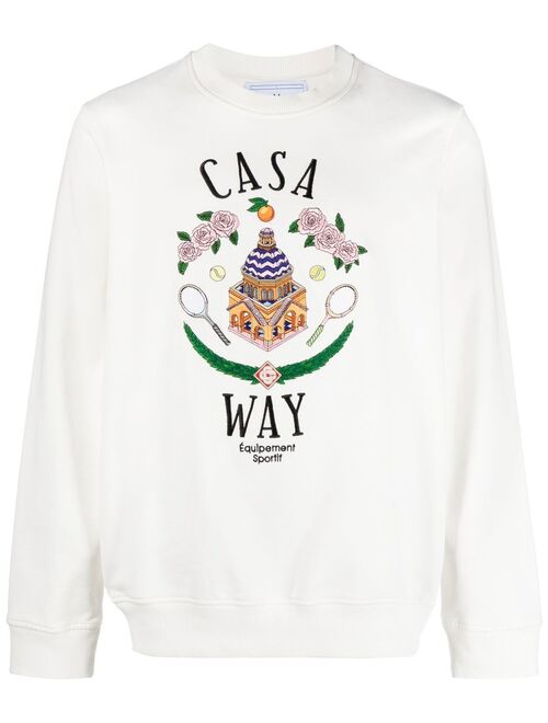 Casablanca Casa Way embroidered sweatshirt