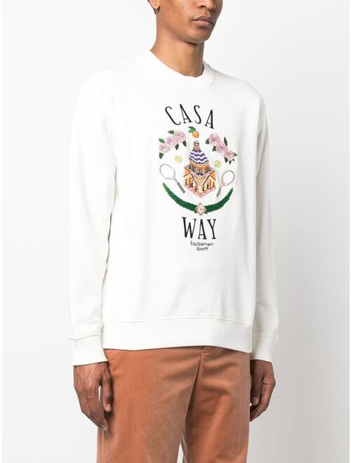 Casablanca Casa Way embroidered sweatshirt